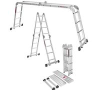 Aluminio 4,6m Escalera Multifunción 4x4 Multiuso Aluleiter Con Plataforma &