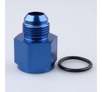 Aluminio azul -12 AN hembra a macho -10 AN Flare Hose Union Reducer Adaptador de ajuste de combustible reductor con un 12 ORB O-Ring Boss, rosca AN12 (1-1/16-12) a AN10 (7/8-14)