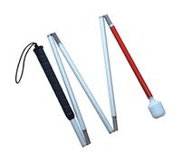 Aluminio Baston Blanco para Ciegos y Baja Vision Plegable, 5 Secciones, 155cm (61 pulgada)