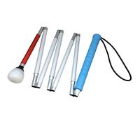 Aluminio Baston Blanco Plegable en 7 Secciones para Ciegos y Baja Vision