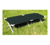 Aluminio Camping Negro Cama de Campamento Plegable Tumbona Invitados