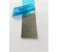 Aluminio cepillado 2500 x 40 x 0,5 mm autoadhesivo V2A chapa de acero inoxidable cepillado, tira de chapa V2a, tira plana, listón cubierta, barra de ventana