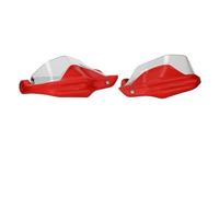 Aluminio CNC Guardamanos para SYM Joyride 300 2024 2025 Protector De Mano Dedicado Motocicleta Mango Parabrisas Cubierta Protectora Paramanos(Red and tranparent)