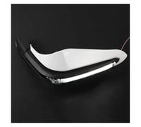 Aluminio CNC Guardamanos Protector De Palanca Freno para Motocicleta Scooter Ciclomotor 1 Par con Luz LED Blanca O Amarilla Mano A Prueba Viento Paramanos(White-Light White)