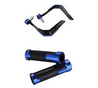 Aluminio CNC Guardamanos Protectores Unes Manillar Fibra Carbono A Prueba Viento 7/8" Scooter Protector Palanca Montaña con Refuerzo Aluminio Paramanos(2 Blue)