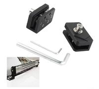 Aluminio CNC para montaje de luz de capó, 2 piezas para montaje de poste de luz LED en camión, SUV, coche, para bisagras de capó (M8)