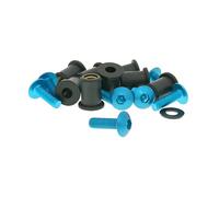 Aluminio Juego de Tornillos Tuercas M5 x 16 Azul - 8 Unidades