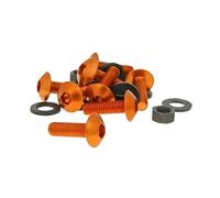 Aluminio Juego de Tornillos Tuercas M5 x 16 Naranja - 8 Unidades