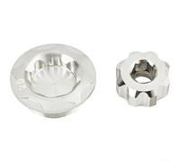 Aluminio ligero para tapa de perno de manivela para M20 para Hollowtech, para cubierta antipolvo mecanizada CNC con herramienta hexagonal, protector esencial de manivela de ciclo de carretera (plata)