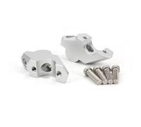 Aluminio Motocicleta Abrazadera Montaje Barra Elevadora Manillar Plateada para Voge 900 DSX DSX900 DS 900 X