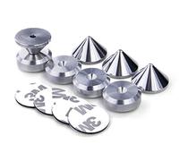 Aluminio puntas Pinchos/spikes de desacople para altavoces + Almohadillas + adhesiva almohadilla de espuma