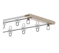 Aluminio Riel De Cortina Doble para Dormitorio Pista De Cortina Unido Resistente Montaje En Techo, Divisor De Habitaciones Barra De Cortina Silencio Antideslizante(White,80CM (2.6FT))