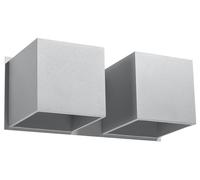 Aluminio Wandleuchte Gris Anguloso Up Down 2x G9 Bruccia Escalera Pasillo
