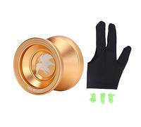 Aluminio y YoYo, YoYo no resivo, Dorado con el reemplazo de 3 Piezas para Principiantes y Jugadores, Lijado h