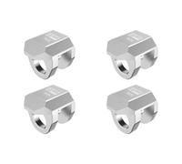 Aluminium 7075 Alloy Front & Rear Shock Cap Protector For Arrma 1:14 Typhon GROM / 1:16 Mojave GROM / 1:18 Granite GROM Small-Scale Monster Truck Upgrades - Silver