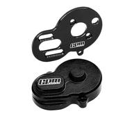 Aluminium 7075 Alloy Motor Plate & Rear Main Gear Cover For LOSI 1/24 Micro-B 2WD Buggy RTR-LOS00007 Upgrade Parts - Black