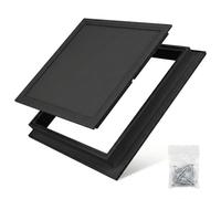 Aluminium Access Panel with Detachable Door - Heavy Duty Metal Inspection Hatch for Plasterboard Ceilings, Flush Fit Removable Trapdoor for Electrical Plumbing & Loft Wires(Negro,400 x450 mm)