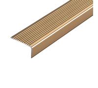 Aluminium Alloy L-Shaped Stair Nosing Edge Trim Strip, Non-Slip Edge Protector for Stairs Steps and Swimming Pool Edge, Can be Cut(A,1.3m(51.2inch))