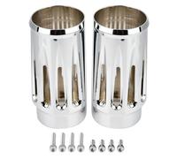 Aluminium Alloy Upper Fork Boot Slider Cover, Motorcycle Fork Shock Cover, Metal Fork Protector for Touring FLT FLHR FLHT FLHX, Lightweight Durable Fork Slider (galvanoplastia)