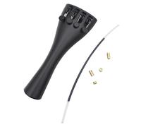 Aluminium Alloy Violin Tailpiece Pull Plates with Tailgut Fine Tuning 1/4 Inch Black Professional Violin Accessories