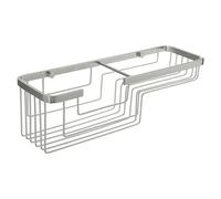 Tatay Cestillo de Aluminio Brillante, Rectangular a 2 Niveles, y de Gran Capacidad, optimizar Espacio. Doble Sistema de fijación, con Tornillos y QuickFix, sin taladrar.