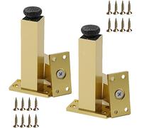 Aluminium Furniture Feet, Height-Adjustable Support Leg, Bathroom Cabinet Feet, Black/Gold Non-Slip Raised Table Legs, 6CM, 8CM, 10CM Sofa Bed Leg with Screws,Gold-12cm(4.7in)