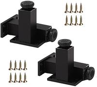 Aluminium Furniture Feet, Height-Adjustable Support Leg, Bathroom Cabinet Feet, Black/Gold Non-Slip Raised Table Legs, 6CM, 8CM, 10CM Sofa Bed Leg with Screws,Black-15cm(5.9in)