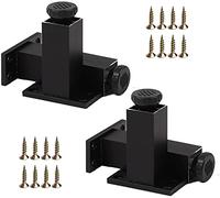 Aluminium Furniture Feet, Height-Adjustable Support Leg, Bathroom Cabinet Feet, Black/Gold Non-Slip Raised Table Legs, 6CM, 8CM, 10CM Sofa Bed Leg with Screws,Black-18cm(8.1in)
