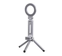 Aluminium Small Tripod, Magnetic Tripod, 9.84x2.36 Inches Folding Portable Stand, 360 Rotating Phone Clip, Compact Camera Mount, Ideal for Cellphone Smartphone Home Gym Workout