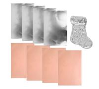 Aluminium Vellen - 8PCS Reliëf Metaalfolie | Knutsel Folie 30×20cm 70 Micron - Roségoud Zilver | Flexibel Decoratief | Kunst School Thuis