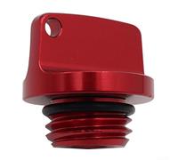 Aluminiumlegierung Öldeckelschraube für Motorrad Motor mit schneller Montage Verschleißfest direkt installierbar für Ölfach Ersatz Vielseitig passend Farbwahl Rot Schwarz Blau Grün Gelb Grau (rojo)