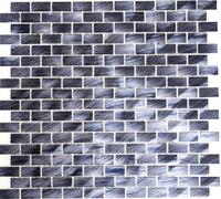 Aluminiummosaik Negro Cepillado Cocina Pared Wc Baño Art:WB48-0304 1 Mate
