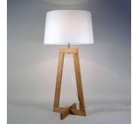 Aluminor Lámpara de mesa Sacha LT de textiles y madera True