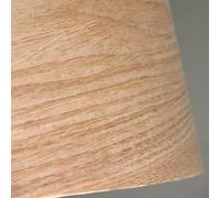 Aluminor Lámpara de pie Totem LS de metal, chapado madera