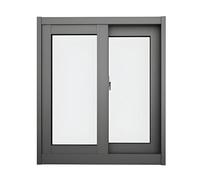 Aluminu - Ventana corredera horizontal para uso en interiores con mango de bloqueo de techo (80 x 150 cm)