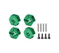 Aluminum 6061-T6 Alloy Front And Rear Clamp Type Wheel Hub 12mm For Traxxas Mini Slash Mini Rally VXL 1/10 Slash Bigfoot Jato 3.3 Rustler Stampede - Green
