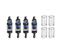 Aluminum 6061-T6 Alloy Front & Rear Adjustable Progressive Spring Shock 63mm For Traxxas Mini Slash 4X4 / Mini Rally VXL Ford RS200 Upgrades - Blue