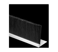 Aluminum Alloy and Nylon Brush Strip | Silver Black 10-300mm CNC Machine Cabinet And Door: Sealing(10mm)