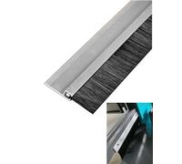 Aluminum Alloy and PP H-Type Door Brush Sweep | Silver Multiple Sizes: Seal for Door Bottom, Machine Tools, Cabinets(11cm/4.3in)