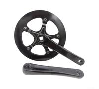 Aluminum Alloy Bike Crankset 44T 170mm Black | 44-tooth single chainring, square taper interface, smooth power transfer, efficient climbing gear