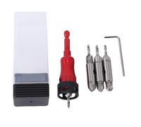 Aluminum Alloy Countersink Drill Bit Set with Adjustable Drill Bit Depth Stop, 2.8mm 3.0mm 3.2mm 3.5mm Dimensions Countersunk Double Bits and L Shape Wrench