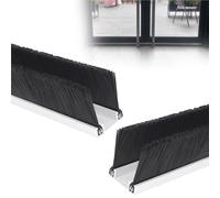 Aluminum Alloy Door Brush Sweep Seal | Multiple Sizes, 1/2/5 Pcs: Bristle Garage Roll Up Door and Insect Seal(2 Pcs,Brush height 1.2IN)