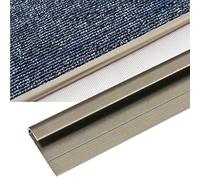 Aluminum Alloy Edge Decoration,P-Shaped Carpet Trim Strip Wood to Laminate, Carpet to Laminate Flooring Transition Strip, Cuttable Gap Connecting(Bronze)