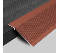 Aluminum Alloy Gap Covering Joining Strips,Transition Strip Doorways Threshold Reducer Edging Trim Strip, Smooth Transition Threshold Strips, Height Difference(Dark Red)