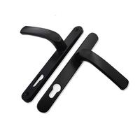 Aluminum Alloy Handle for Door Black White 85mm 92mm Center Distance Hole 193mm 115mm 1Pcs(Black 85x115)