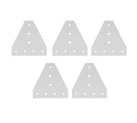 Aluminum Alloy Jointing Plate | 7 Hole Silver White Oxidation Bracket | High - Strength Connector Plate for Furniture/Shelves/Beds | 5Pcs Oxidation - Proof Joint Bracket (4040T)