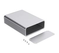 Aluminum Alloy Junction Box 45x120x160mm | Watertight Enclosure for Electronics | Heat Dispersion Case for Circuit Boards/Amplifiers | Matte Silver 6063 - T5