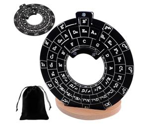 Aluminum Alloy Melody Tool Chord Wheel, Chord Wheel Guitar Music Theory Disc, Easy to Read Circles of Fifths, Professional Musicians Tool, Guitarists Chord Wheel, Music Theory Disc for Guitarists