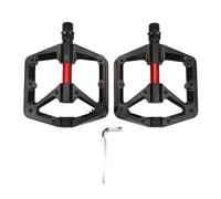 Aluminum Alloy Mountain Bike Pedals, Road Bike Pedals with Reflector, Anti Skid Cycling Pedals DU Bearing, Wide Platform Flat Pedals for Mountain Road City Bikes, Lightweight Durab