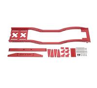Aluminum Alloy RC Car Chassis Frame Set | High - Strength Upgrade for SCX10 D90 1/10 RC Crawler | Front & Rear Bumper with 45 Accessories/Easy Installation/Enhanced (Red)